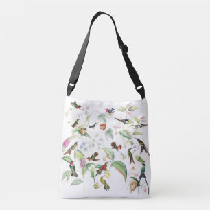 Bolso Cruzado La fauna de los pájaros del colibrí florece la
