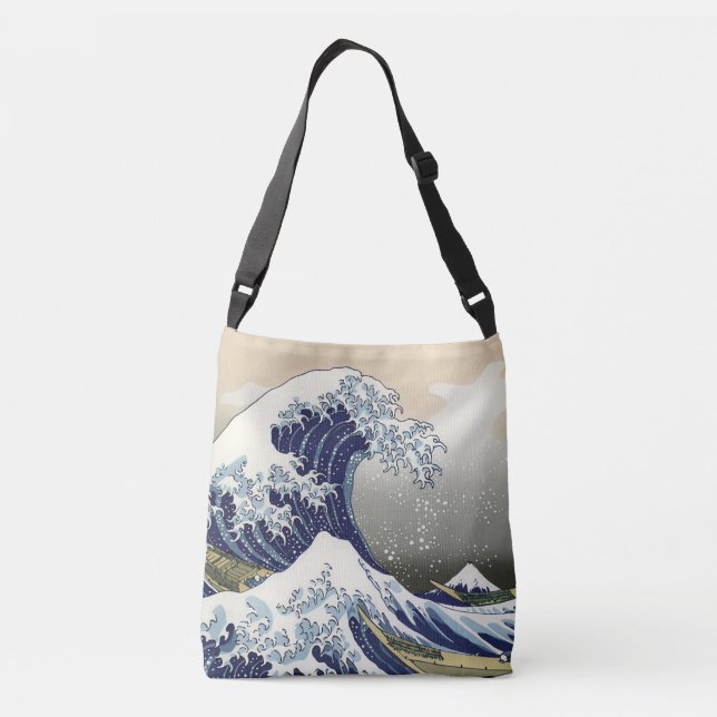 Bolso Cruzado La gran ola del Kanagawa Katsushika Hokusai (Reverso)