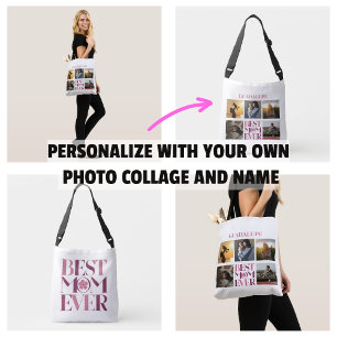 Bolso Cruzado La Mejor Mamá del Mundo Collage de Fotos Rosa Lind