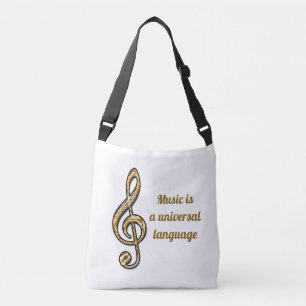 Bolso Cruzado La música es el símbolo universal de la plata