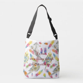 Bolso Cruzado La vida del cockatiel feliz