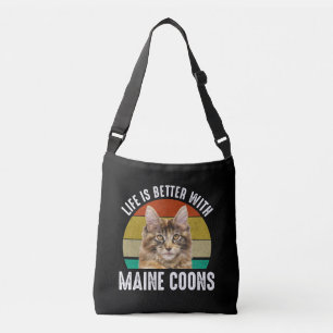 Bolso Cruzado La Vida Es Mejor Con Maine Coons