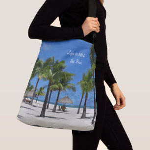 Bolso Cruzado La vida es mejor en el Beach Tote Bag