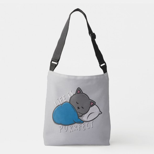 Bolso Cruzado La vida es perfecta - Gato durmiente (Anverso)