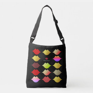 Bolso Cruzado Labios coloridos . maquillaje artista estilo belle