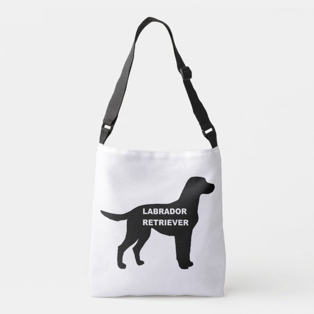 Bolso Cruzado labrador nombre silhouette (Reverso)