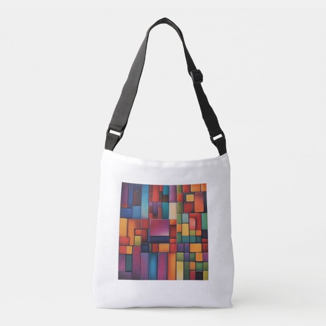 Bolso Cruzado Ladrillos abstractos (Anverso)