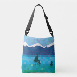 Bolso Cruzado Lagos de montaña, pinos y cumbres nevadas