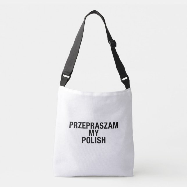 Bolso Cruzado Lamento mi idioma polaco (Anverso)