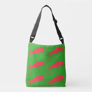 Bolso Cruzado las ballenas rojas diseñan verde