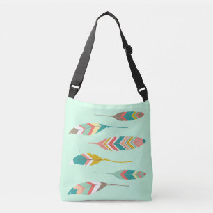 Bolso Cruzado Las plumas tribales modernas tote bag