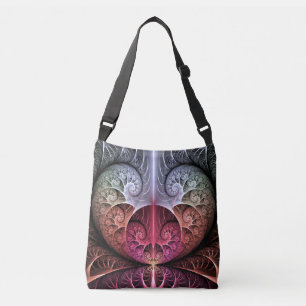 Bolso Cruzado Latido, Arte fractal de fantasía surreal abstracta