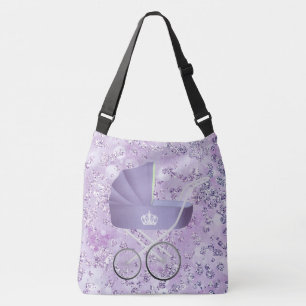 Bolso Cruzado Lavender Baby Carriage Bokeh Bling