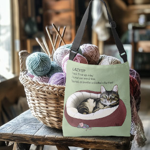 Bolso Cruzado Lazy Cat Bed Green divertido