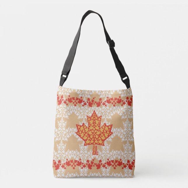 BOLSO CRUZADO LEAVES ON LEAVES (CANADA FLAG) BY MASANSER (Reverso)