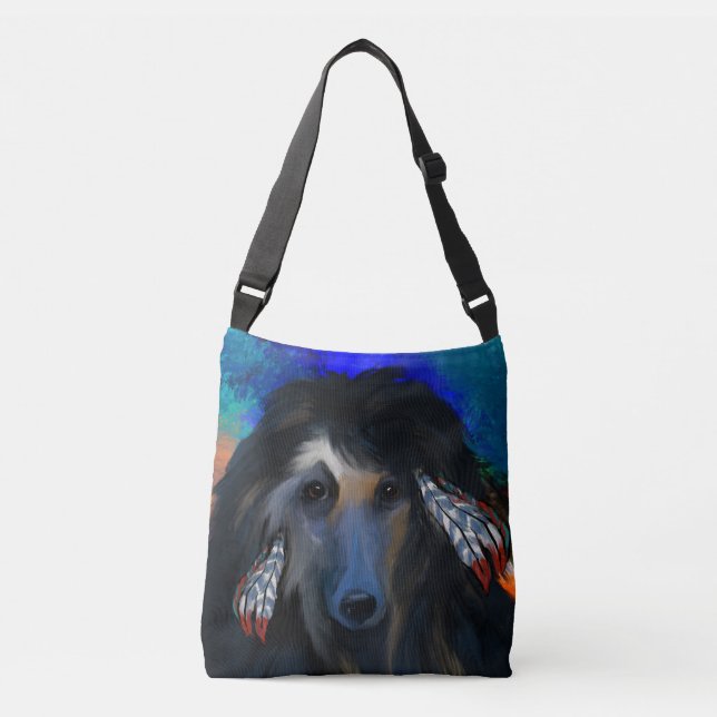 Bolso Cruzado Lebrel afgano    (Anverso)