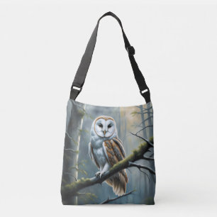 Bolso Cruzado Lechuza de granero en un bosque