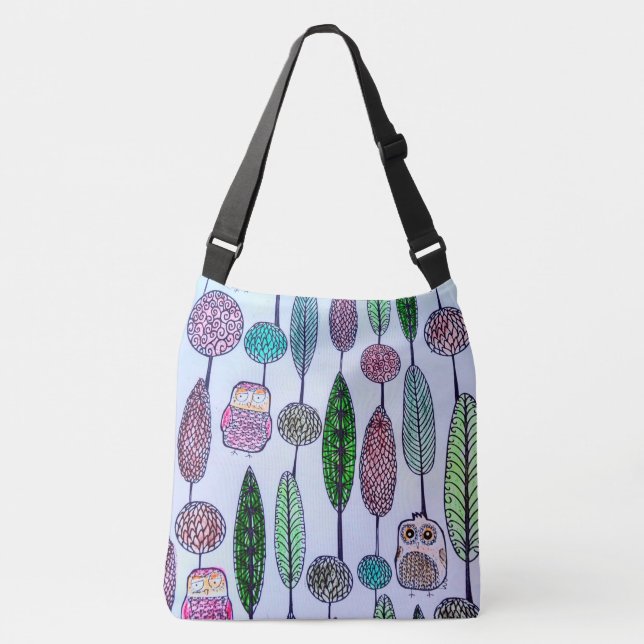 Bolso Cruzado Lechuzas (Anverso)