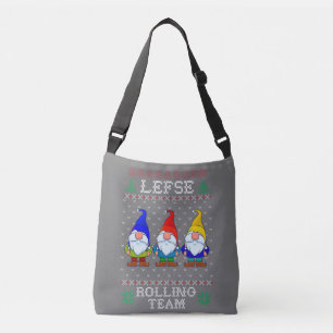 Bolso Cruzado Lefse Rolling Team, Navidades Baking Tomte Gnome