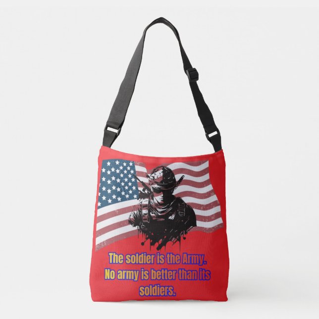 Bolso Cruzado Legado del valiente rojo brillante (Anverso)