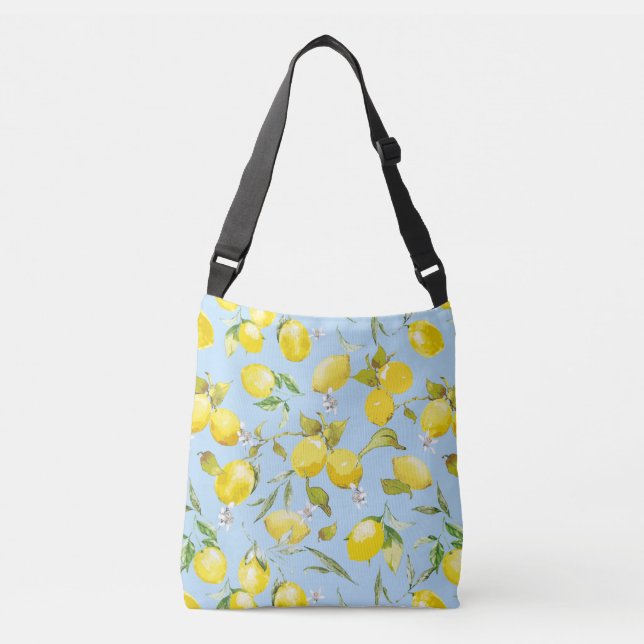 Bolso Cruzado Lemones acuarelas 4 (Anverso)