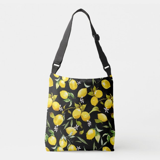 Bolso Cruzado Lemones acuarelas 7 (Anverso)