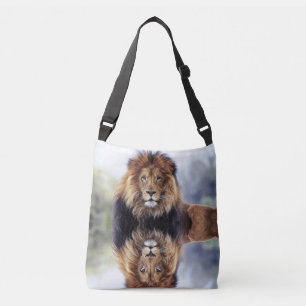 Bolso Cruzado León majestuoso y reflexión