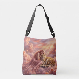 Bolso Cruzado Leopardo en fantasía de nubes