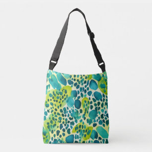 Bolso Cruzado Leopardo Imprimir verde azul Verde azulado