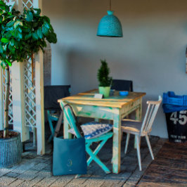 Bolso Cruzado Letra de color de agua monograma D enfermera azul