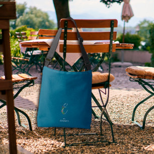 Bolso Cruzado Letra de color de agua monograma G enfermera azul 