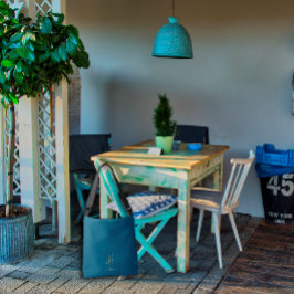 Bolso Cruzado Letra de color de agua monograma H enfermera azul