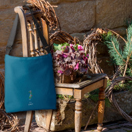 Bolso Cruzado Letra de color de agua monograma I enfermera azul