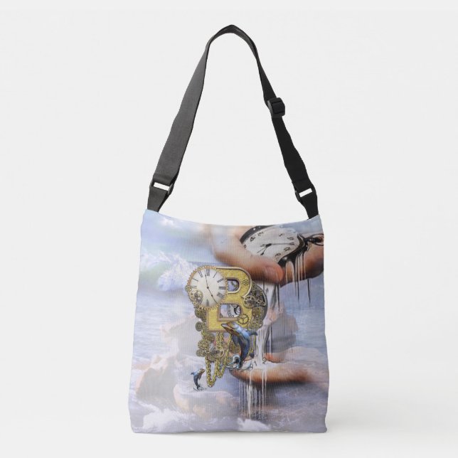 Bolso Cruzado Letra de cumpleaños Steampunk B (Anverso)