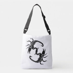 Bolso Cruzado Letra negra y blanca S - Dos Scorpions