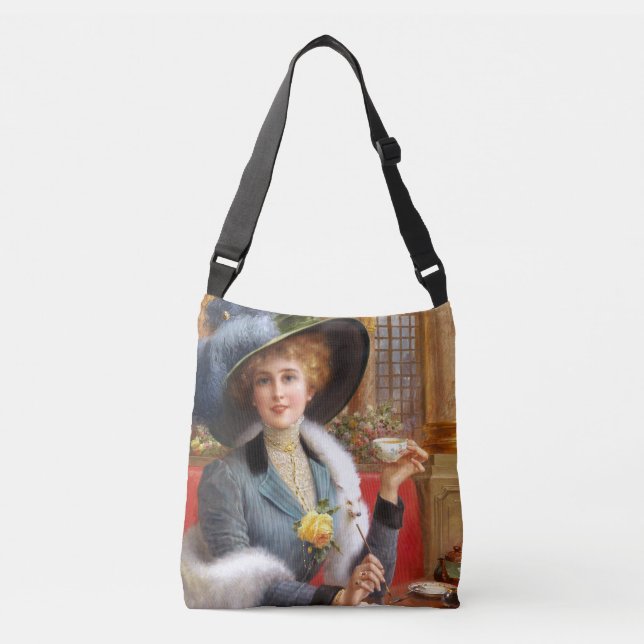Bolso Cruzado Letras De Caída Y Té (Anverso)
