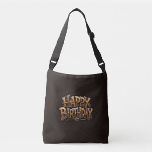 Bolso Cruzado Letras de feliz cumpleaños steampunk