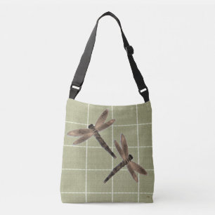 Bolso Cruzado Libélulas de tonos terrosos