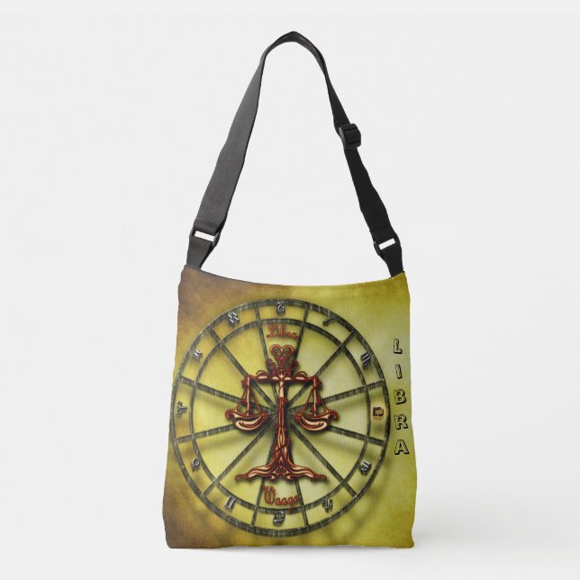 Bolso Cruzado Libra Zodiac Astrología diseño Horoscopio (Anverso)