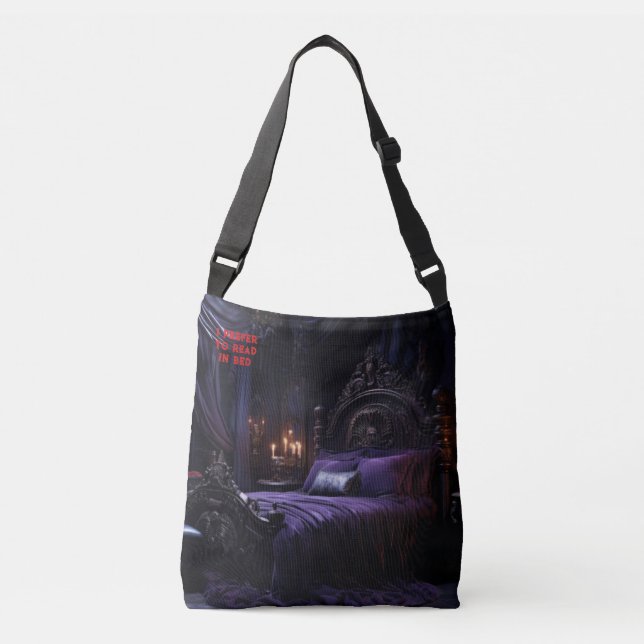 Bolso Cruzado Libro de vampiros Club Oscuro Romance Añadir nombr (Anverso)