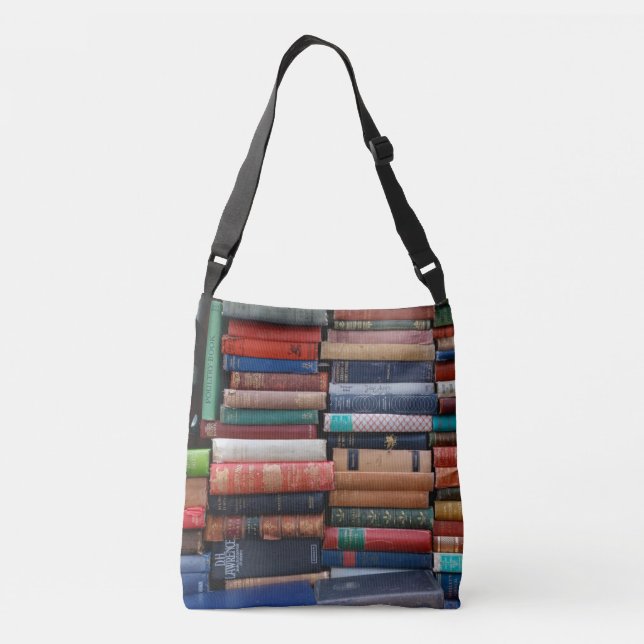 Bolso Cruzado Libros leer libros antiguos de amor (Reverso)