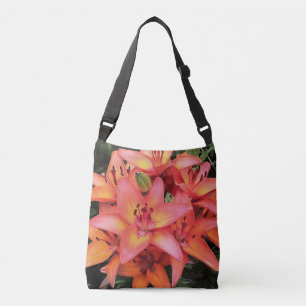 Bolso Cruzado Lilias de jardín de color coral artificial