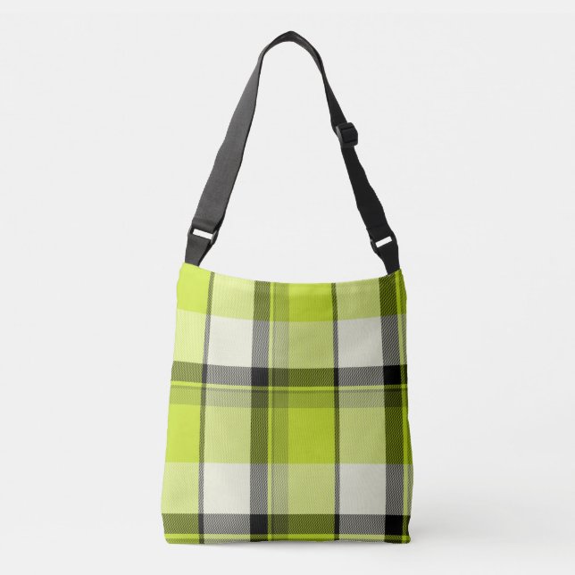 Bolso Cruzado Lime Green y Slate Plage Digital Art (Anverso)