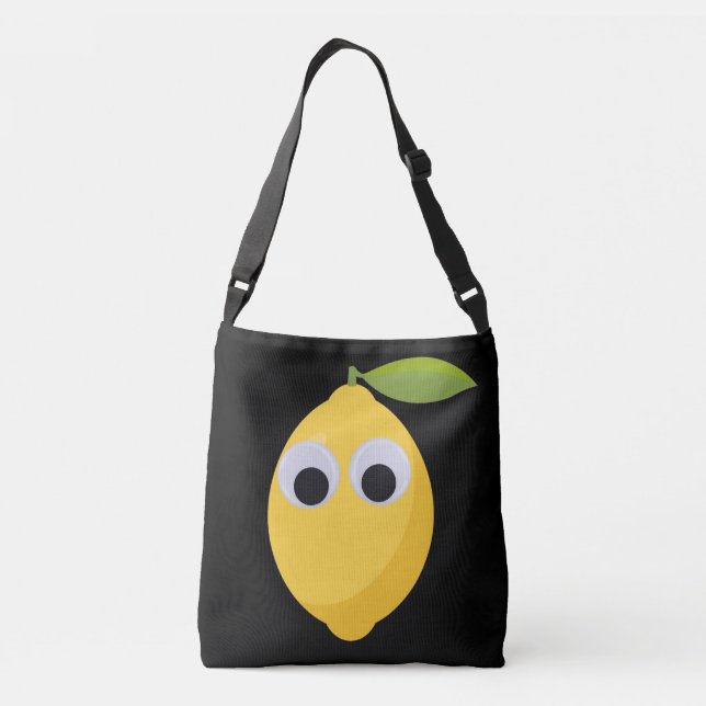 Bolso Cruzado Limón, fruta dulce con ojos de googón (Reverso)