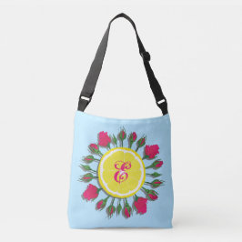 Bolso Cruzado limón y rosas personalizados