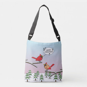 Bolso Cruzado Lindo Cardenal Rojo Cantando Feliz Navidad