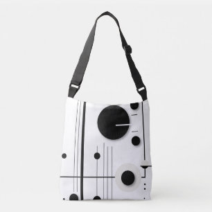 Bolso Cruzado Líneas sinfónicas del círculo geométrico minimalis
