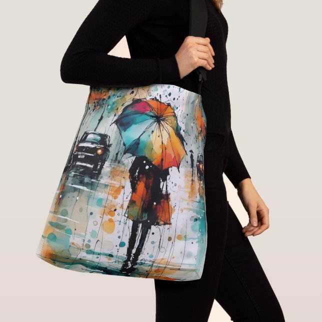 Bolso Cruzado Lluvia Veraniega En La Ciudad 2 (Detalle)