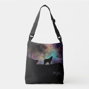 Bolso Cruzado Lobo de la galaxia con el monograma