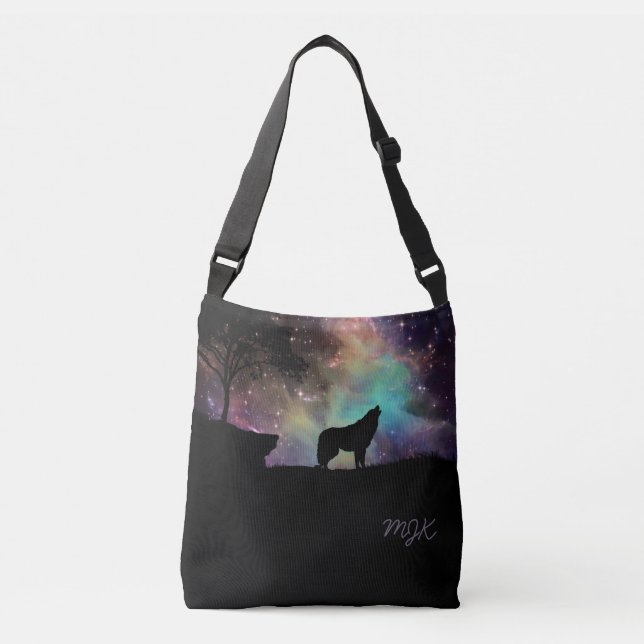 Bolso Cruzado Lobo de la galaxia con el monograma (Anverso)
